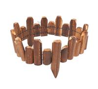 Alasum Clôture en Bois Traité pour Jardin Et Pelouse, Bordure De Plantation 10/15 Cm x 120 Cm, Protection Naturelle pour Massif Et Potager Extérieur