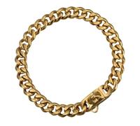 Alasum Collier Chien Inoxydable Doré Résistant pour Chiots Accessoire Animal de Compagnie Délicat Chaîne Maillons Lisse et Confortable