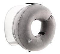 Alasum Collier Gonflable Anti-Léchage pour Chien et Chat en PVC Souple Taille L Argenté Fermeture Auto-agrippante et Protection par Rabat Collier Post-Opératoire Léger et Ajustable