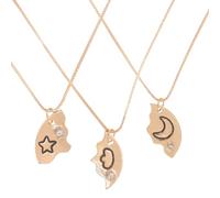 Alasum Collier L'usure de Diplôme en Remise Délicat de Alliage de Zinc Or, Présent de Diplôme Pendentifs Lune, Étoile et Nuage, Résistant à ou Soirée Sortie
