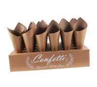 Alasum Cônes en Papier Kraft Set Pratique pour Confettis et Pétales, Support Creux sans Odeur, pour Mariage et Shower pour Décoration