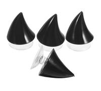 Alasum Cornes Casque Noir Compatible en Plupart Ventouse Lisses Casques Décoration de Démon Plastique Personnaliser Moto pour Votre