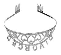 Alasum Couronne Femme Argenté en Alliage de Zinc Ajustement Réglable et Maintien de Forme, Accessoire de Fête Élégant et Moderne pour Coiffure