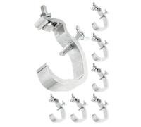 Alasum Crochets Légers en Aluminium pour Éclairage de Scène, Pinces de Fixation Robustes 8 Pcs Argentées Compatibles Tubes 30-52 Mm, Accessoires pour Projecteurs à Tête Mobile et Scènes