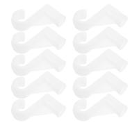 Alasum Crochets Robustes de 13mm en Plastique Blanc Lot de 10 Accessoires Universels pour Tringle à Vêtements pour Penderies et Espaces de Rangement