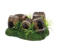 Alasum Décoration Aquarium Résine Fût Cachette Poissons Crevettes Grotte Hiding House et Naturelle