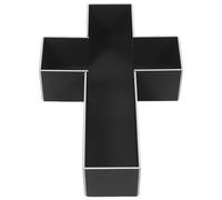 Alasum Décoration Élégante pour Baptême Croix en Mousse Noire Légère et Résistante, Surface Mate Classique Latine, pour Fêtes de Baptême