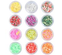 Alasum Décorations D'ongles en Tranches de Fruits 3d en Plastique Boîte, 12 Styles Assortis pour Manucure et Projets D'artisanat Professionnel Plusieurs styles