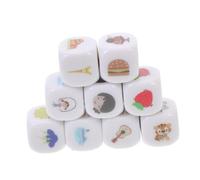 Alasum Dés De Contes 9pcs pour Garçon Et Filles Dés en Acrylique Colorés Jeux Éducatifs Accessoires De Narration Jouet d'apprentissage Fêtes Fournitures Ludiques
