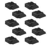 Alasum Distributeur d'eau pour Araignées et Petites Bêtes en Plastique Noir, Lot de 10 Pièces Base Solide, pour Terrarium et Soins des Petits Reptiles