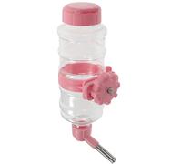 Alasum Distributeur d'eau Suspendu pour Petits Animaux 473 ML Bouteille pour Lapin et Hamster Anti-Fuite Système à Bille Bouteille Animalière Rose Petit Format pour Cage