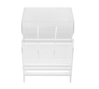 Alasum Distributeur D'étiquettes 3 Compartiments Ajustable en Acrylique Distribution Fluide et Recharge Rapide pour Divers Rouleaux pour Bureaux et Écoles