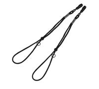 Alasum Dragonnes de Ski Réglables 25 Cm pour Adultes Unisexes Cordon Anti-perte Noir Résistant au Gel, Accessoires pour Sports D'hiver et Activités de Plein Air, Lot de 1 Paire