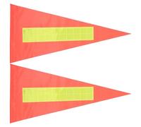 Alasum Drapeau de Sécurité Vélo Garçon et Filles 2 Pcs Réfléchissant Triangulaire 20,2 X 45,2 Cm Compatible Mât 6 Mm Accessoire Cyclisme Haute Visibilité pour Trottinette et VTT