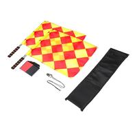 Alasum Drapeaux D'arbitre de Football Rouge et Jaune en Tissu Résistant avec Sifflet Métallique et Livret de Cartes, Léger et Antidérapant, Kit Complet pour Matchs et Entraînements