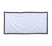 Alasum Écran de Projection Domestique en Polyester, Toile Projecteur Pliable, Bord Noir Absorbant 2,5cm, Blanc, Facile à Transporter, pour Intérieur et Camping