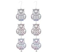 Alasum Effaroucheur Oiseaux en Plastique Forme Hibou 2 Sets Décoration Automne pour Maison et Automobiles, Dispositif Réflecteur Anti-Oiseau
