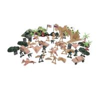 Alasum Ensemble de Jeu Militaire 60 Pièces pour Garçons, Figurines Soldats 2nde Guerre Mondiale Réalistes, Modèles Réduits Avions et Voitures, D’Imitation Éducatif et Décoratif