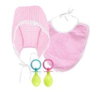 Alasum Ensemble Déguisement Adulte Cosplay Bébé Géant Comprenant Bavoir Rouge, Chapeau Assorti et Tétine Bleue Géante, Accessoire Fantaisie pour Fêtes à Thème et Soirées Déguisées