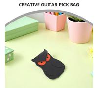 Alasum Étui à Médiators Portable de Hibou Noir Organiseur Compact pour Médiators de Guitare Acoustique et Électrique Accessoire Solide pour Concerts et Répétitions