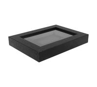 Alasum Étui de Rangement pour Cartes à Collectionner en Bois Foncé Couverture Protectrice Transparente, Structure Murale, Design Élégant pour Espace Personnel ou Bureau