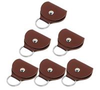 Alasum Étui Portable en Cuir PU pour Médiators Guitare 6 Pcs Porte-clés Léger et Résistant pour Rangement Accessoires Guitare en Voyage et Extérieur