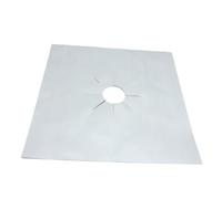 Alasum Feuille de Protection pour Plaque de Cuisson à Gaz 27x27cm en Ptfe Résine Argentée, Résistante aux Flammes et Facile à Nettoyer
