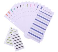 Alasum Feuilles de Planification Budget Recharge 17X8.80Cm Cartes Perforées pour Usage Bureau et Domicile Lot de 24 Fiches Colorées