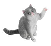Alasum Figurine Chat British Shorthair Réalisiste Décoratif Résistant pour Bureau et Maison Modèle Chat Adorable Cadeau