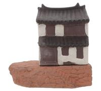 Alasum Figurine Miniature de Maison Chinoise Vintage pour Micro-Paysage Décor de Bonsaï et Aquarium Pierre Absorbante Ornement Stable et Solide Bureau et Jardin Intérieur