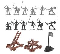 Alasum Figurines de Soldats Miniatures en Abs, Modèles de Soldats Médiévaux Cheval, Décorations pour Bac à Sable et Jeux de Rôle, Ensemble de Figurines Militaires pour Garçon et Filles