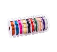Alasum Fil de Cuivre Coloré pour Bijoux Grosse Flexibilité et Ductilité, 10 Rouleaux par Paquet, pour Bricolage Maison et Art Floral Couleur Aléatoire