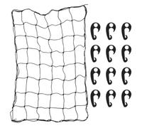 Alasum Filet de Toit de Voiture Noir avec Crochets en Plastique, Filet de Chargement Élastique Grosse Capacité pour Coffre et Galerie, Rangement Sécurisé des Bagages
