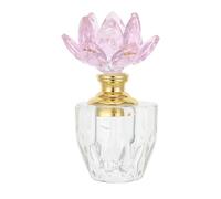 Alasum Flacon à Parfum en Cristal Bouchon Fleur de Lotus Décoratif, Portable, Élégant et Délicat, Capacité 3ml pour Collection et Voyage