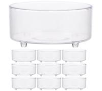 Alasum Gamelles en Acrylique Bac à Eau Sécurisé Prévention des Éclaboussures Lot de 10 pour Reptiles et Petits Animaux pour Lézards et Tortues