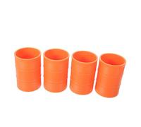 Alasum Gobelets à Dés en Plastique Orange Forme Bidon D’Huile, Set de 4 Gobelets Empilables pour Jeux de Société, Soirées et Karaoké, Accessoires de Jeu Tamis Tasse, Fournitures