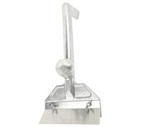 Alasum Grattoir à Barbecue en Acier Inoxydable Long Manche Ergonomique Raclette Résistante à la Chaleur pour Plaque Chauffante Outil de Nettoyage pour Gril Extérieur Spatule à Griller