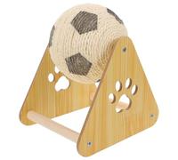 Alasum Griffoir en Sisal pour Chat Support en Bois et Balle à Griffer Résistante Interactif D’Intérieur pour Stimulation et Soin des Griffes pour Protéger Meubles et Divertir Chats