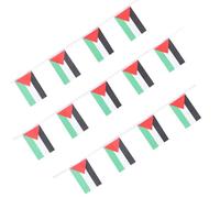Alasum Guirlande de Fanions Palestiniens en Polyester Corde Facile à Suspendre, Résistante Décoloration, pour Décorations Sportives et Extérieures