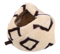Alasum Hamac pour Hamster Chauffant Multifonction en Peluche Beige à Motifs Carrés, Taille Petit, Niche Douillette pour Cage, pour Rongeurs Et Petits Animaux De Compagnie
