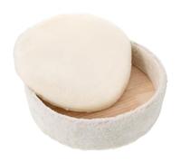 Alasum Hamac Rond pour Arbre à Chat Beige en Bois et Polaire, Lit pour Chat D'intérieur Lavable avec Installation Simple et Entretien Facile, Accessoire Élégant pour Petits Animaux
