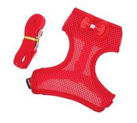 Alasum Harnais pour Poule avec Laisse Rouge Gilet Adorable pour Coq Confortable pour Promenade et Contrôle des Poulets