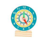 Alasum Horloge Bois Éducative Colorée pour Garçon Fille Éveil Numérique et Reconnaissance des Couleurs pour Garçons et Filles Apprentissage de Heure et Développement Cognitif