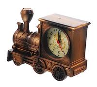 Alasum Horloge Créative Forme De Locomotive Réveil Amusant pour Décoration De Chambre Salon Couleur Vieillie Motif De Cadran Aléatoire