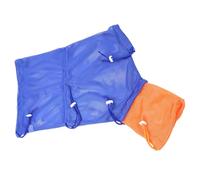 Alasum Housse de Bain pour Chat Respirante Anti-griffures Ajustable Protection Morsures pour Toilettage Bain Coupe des Ongles et Soins Matériau Bleu Orange