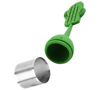 Alasum Infuseur à Thé Passoire à Thé Professionnelle en Acier Inoxydable et Silicone de Cactus Bords Lisses Filtre Sûr en Vrac Bureau Cuisine