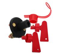 Alasum Interrupteur D'isolement de Batterie Robuste à Deux Trous avec Clés, Déconnexion et Étanche pour Batterie de Camping-car et Environnements Marins, Rouge