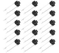 Alasum Interrupteur Tactile Compact Noir à 2 Pattes en Plastique et Cuivre, Réponse Précise pour Réparation Pcb et Systèmes Industriels, Pack de 40 Pièces