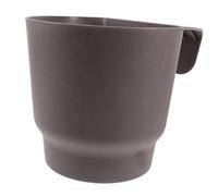 Alasum Jardinière Suspendue Ronde pour Balcon et Balconnet Pot de Fleurs Durable Décoration Jardin et Maison Support pour Plante sur Balustrade Gris Petit Modèle