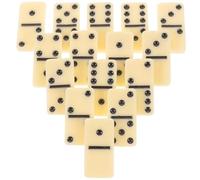 Alasum Jeu de Dominos Classique pour Adultes et Famille, de Blocs Blancs à Points Noirs, Jeu de Société Familial Convivial pour Fêtes et Soirées la Maison